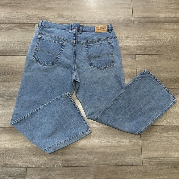 Steve & BARRY'S Flared Jeans Size 16 Woman’s Denim Short Blue - Picture 2 of 7